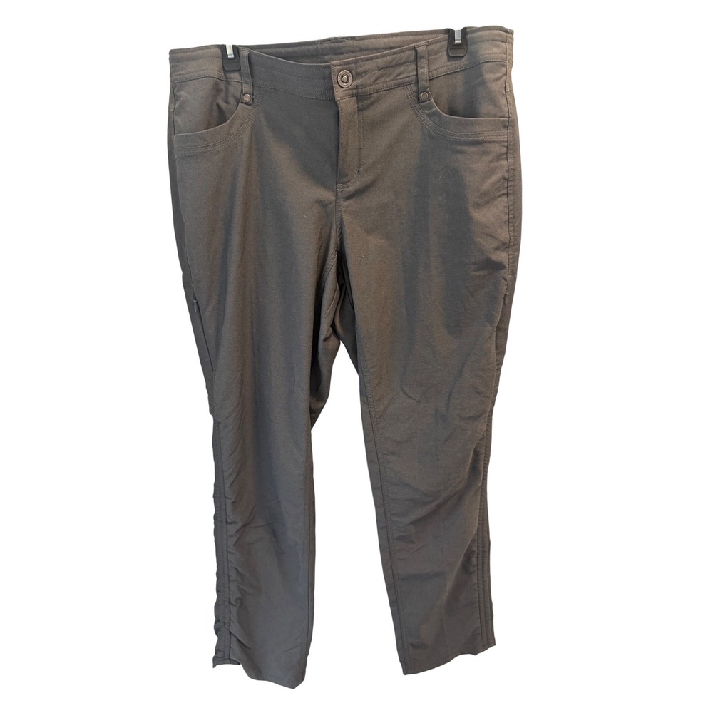 Women's Pre-Owned KUHL Gray Hiking Pants Sz 12 Reg -‎ Zip Pockets, Drawstring